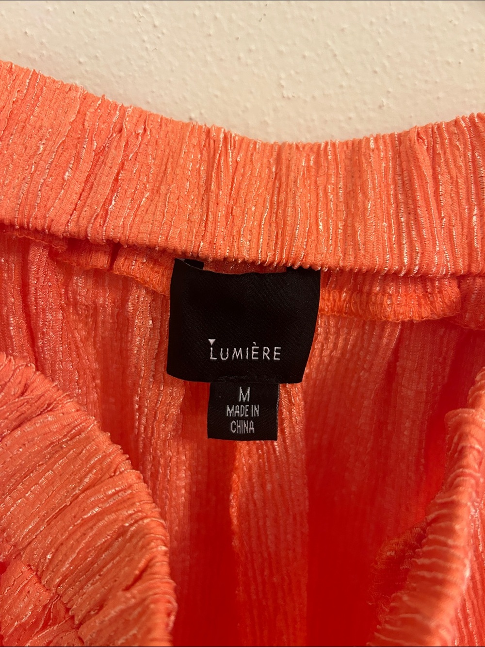 Lumière Bright Orange Wide-Leg Pants - Picture 3 of 10